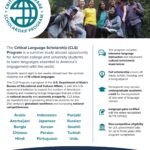 Critical Language Scholarship (CLS) Program for 2023 (deadline on 11/27/2022)