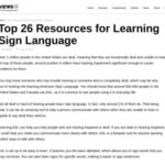 Recommended resources for learning ASL