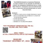 SOAR Experiential Learning: internship opportunities in Spring 2023 (deadline on 12/1/2022)